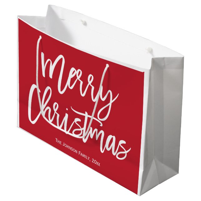 God jul Simple Red Gift Bags (Framsidan Vinklad)