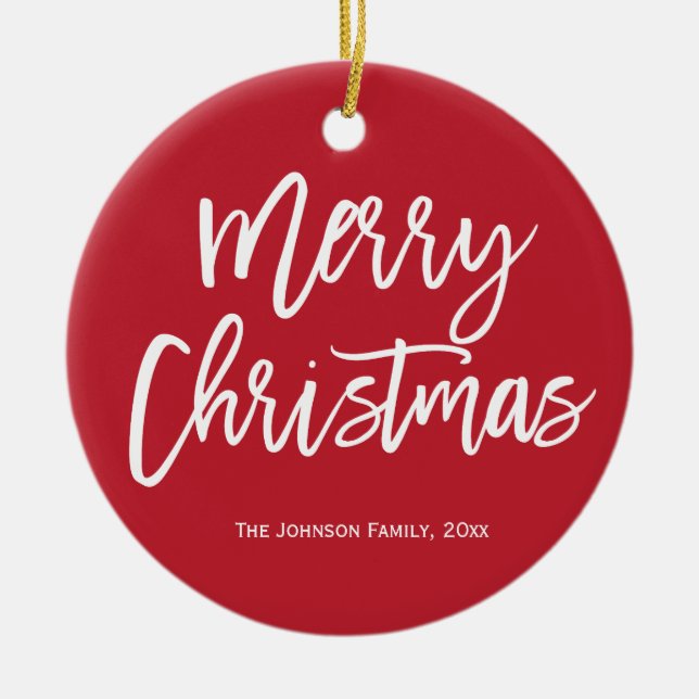 God jul Simple Red Träd Ornament (Framsidan)