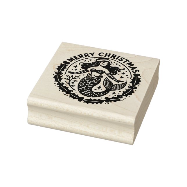 God jul Sjöjungfru Stämpel (Stämpel)