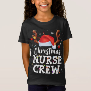 God jul - sjuksköterska Crew Santa Hat Costume Nur T Shirt