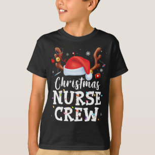 God jul - sjuksköterska Crew Santa Hat Costume Nur T Shirt