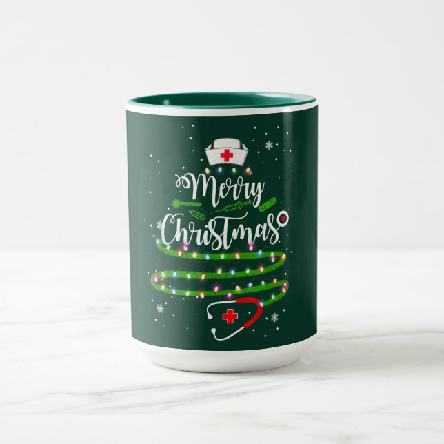 God Jul Sjuksköterska – Julgransdesign Mugg (Center)