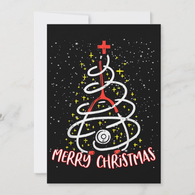 God Jul Sjuksköterska Rolig PICU Sjuksköterska Jul Inbjudningar (Framsida)