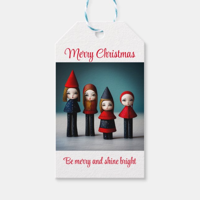 God jul ska vara friskt presentetikett (Framsidan)