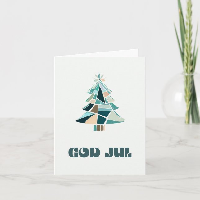 God Jul, Skandinavisk jul Kort (Framsida)