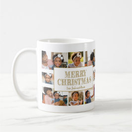 God jul Skapar din egen 8-fotokollage Kaffemugg