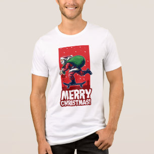 God jul Skateboarding Santa   HELGDAGAR T Shirt