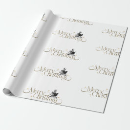 God jul Skeleton Bok Wrapping Papper Presentpapper