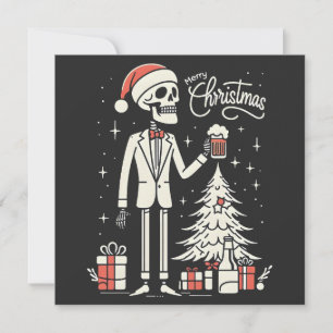 God jul Skeleton Julkort