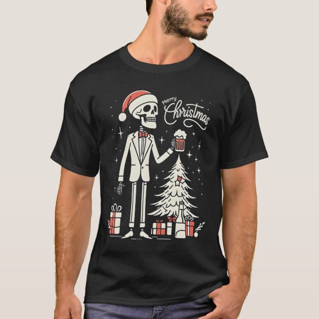 God jul Skeleton T Shirt (Framsida)