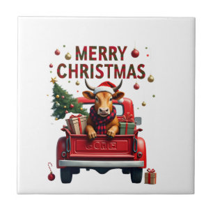 God jul skotsk höglands ko jul gård An Kakelplatta