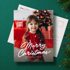 God jul - skript för enkel avslappnad ett foto helg vykort