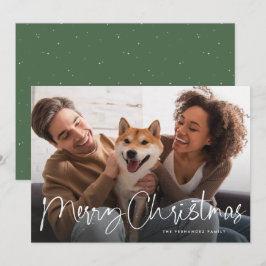 God jul-skript, roligt enkel ett foto julkort