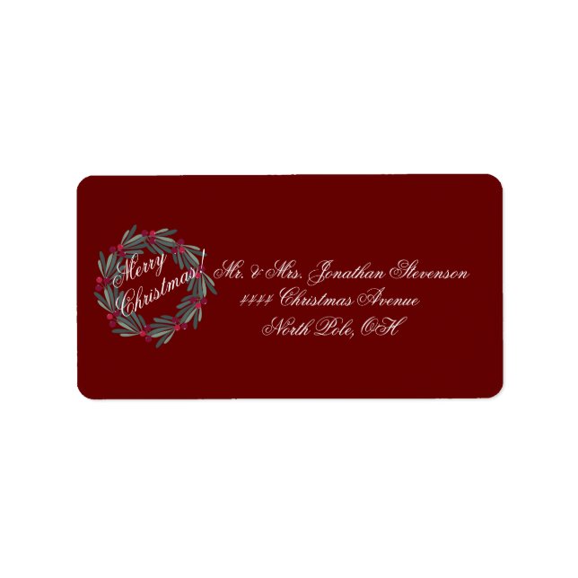 God jul-skript, utandning Helgdag Adress Adressetikett (Framsidan)