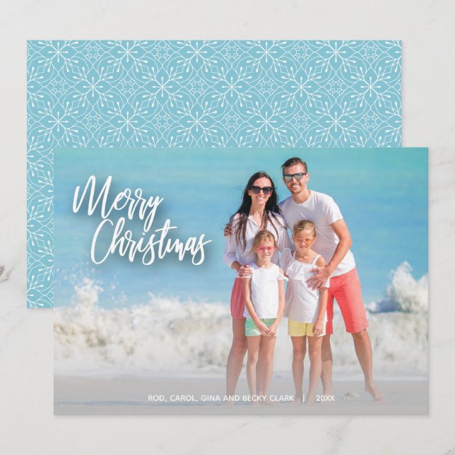 GOD JUL-skriptfoto Julkort (Fram/baksida)