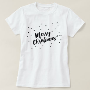 God jul - skriva typografi och stjärnor t-shirt
