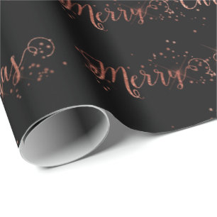 God jul skrivar rosa den Noir guldsvarten Presentpapper