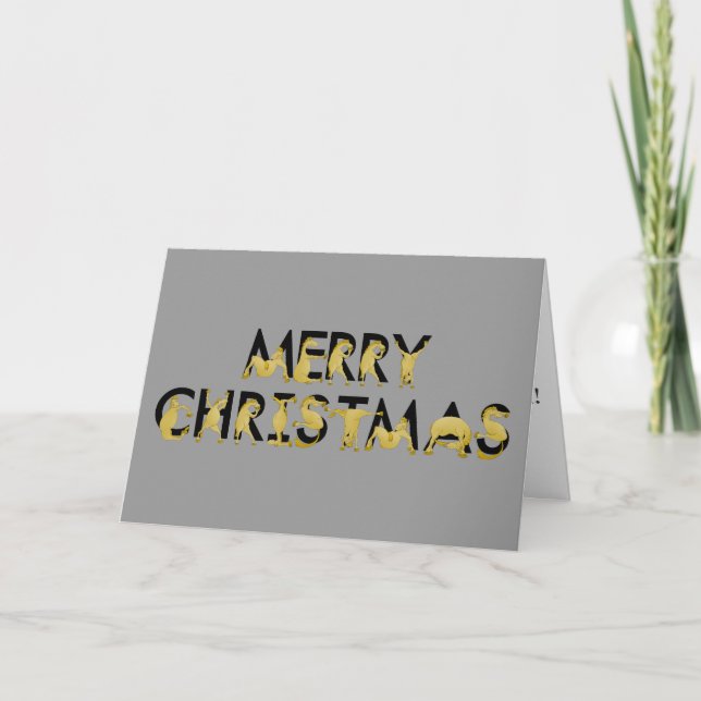 God jul skrivet i ponnyer! helgkort (Framsida)