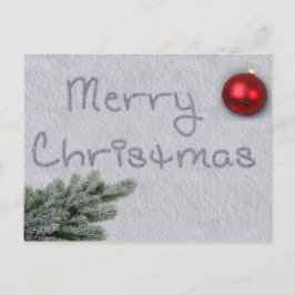 God jul skrivet i Snö Helg Vykort