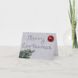 God jul skrivet i Snö Helgkort