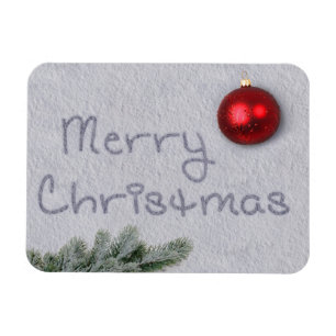 God jul skrivet i Snö Magnet