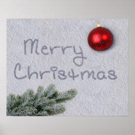 God jul skrivet i Snö Poster