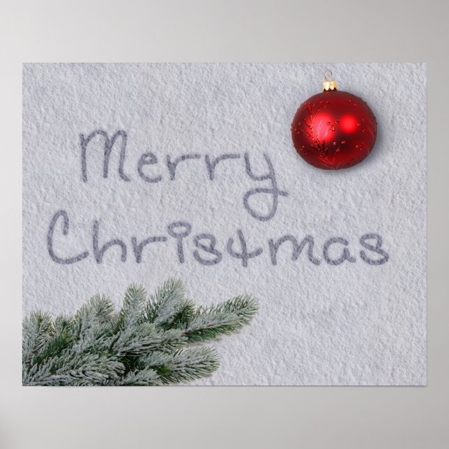 God jul skrivet i Snö Poster (Framsidan)