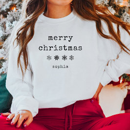God jul | Skrivmaskinstext och Snöflingor T Shirt