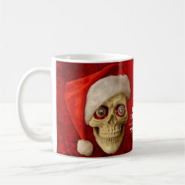 God jul. Skull med julhatt Kaffemugg