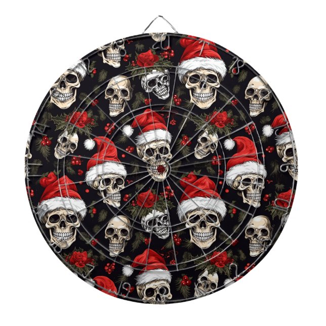 God jul, Skull, Mörken Helgdag Mönster Darttavla (Framsidan)