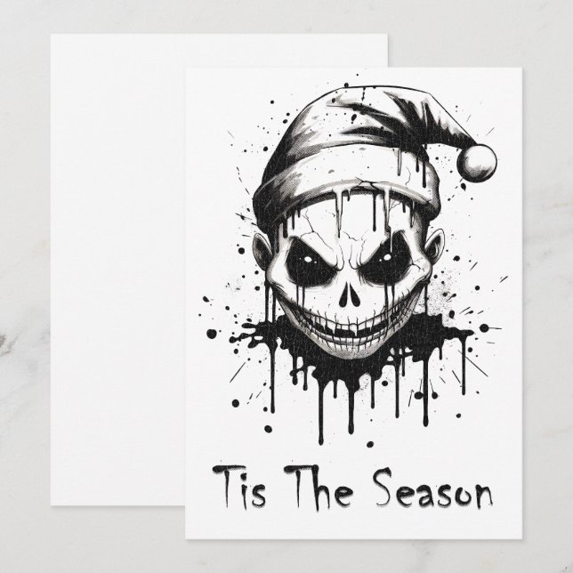 God Jul Skum Ryslig Skräck Julkort (Fram/baksida)