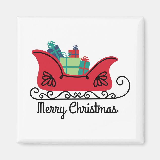 God jul Sleigh Magnet (Framsidan)