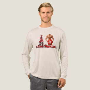 God Jul SlipperyJoe röd vit silver present  T Shirt