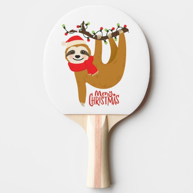 God jul Sloth | HELGDAGAR Pingisracket (Framsidan)