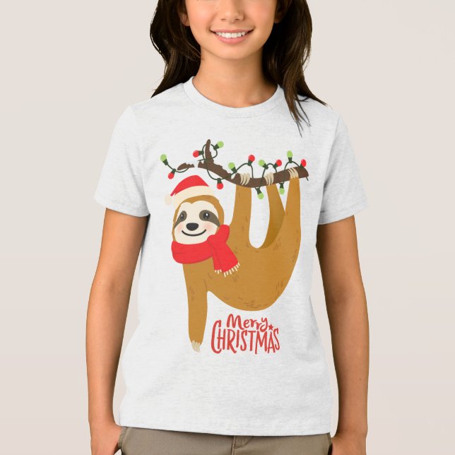 God jul Sloth | HELGDAGAR T Shirt (Framsida)