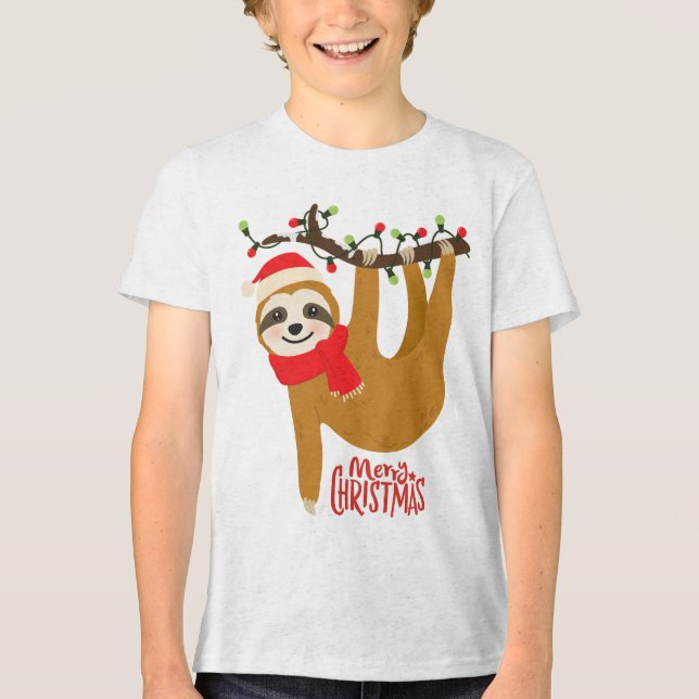 God jul Sloth | HELGDAGAR T Shirt (Framsida)
