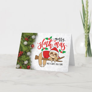 God jul Sloth Helgkort