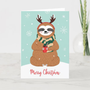 God jul Sloth Helgkort