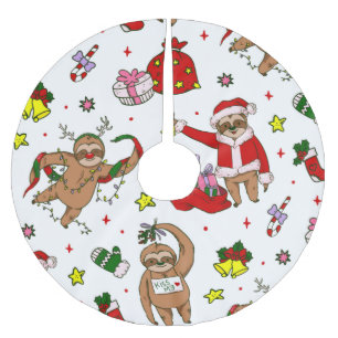 god jul sloth jultomten renare julgransmatta borstad polyester