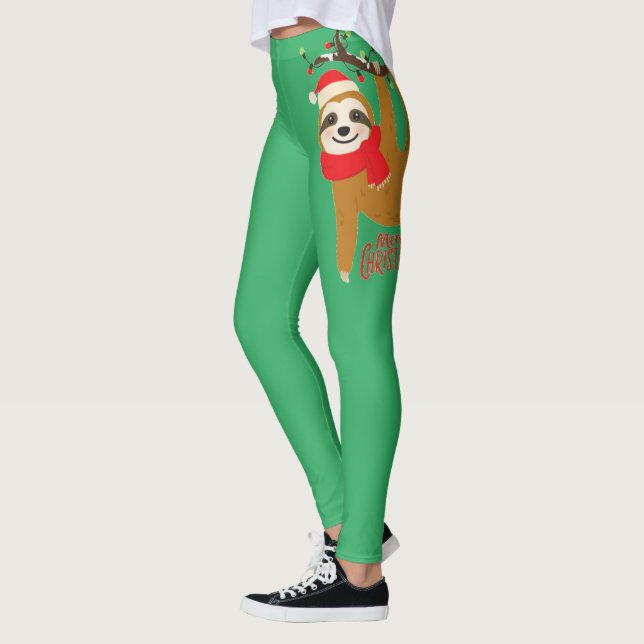 God jul Sloth Leggings (Vänster)