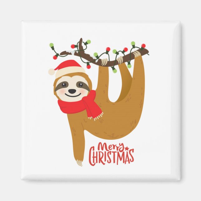 God jul Sloth Magnet (Framsidan)