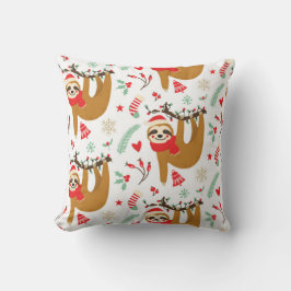 God Jul Sloth Mönster Kudde