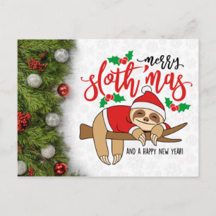 god jul Sloth Vykort
