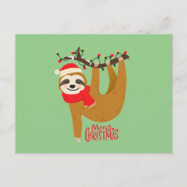 God jul Sloth Vykort