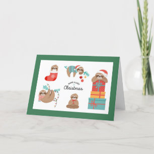 God jul Sloths Helgkort