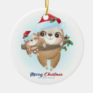 God jul Sloth's Julgransprydnad Keramik