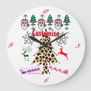 God jul Slumpmässig Mishmash Thunder_Cove Stor Klocka