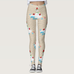 god jul smälter snögubbe leggings