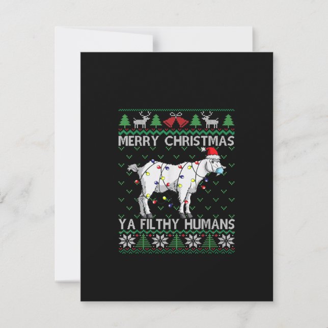 God Jul Smutsiga Människor Get Fult Jul Inbjudningar (Framsida)