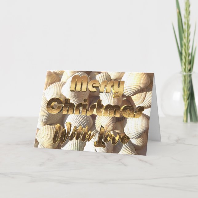 God jul Snäckors Tropical Beach Helgkort (Framsida)